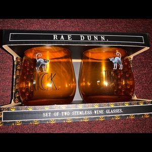 Rae Dunn stemless wine glass set